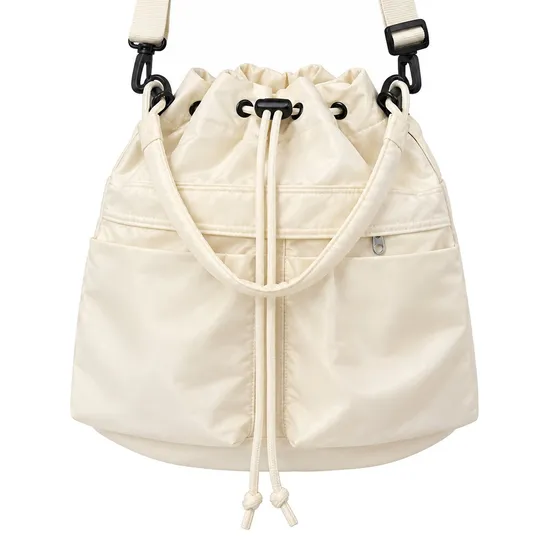 Custom Lightweight Nylon Multi Pocket Backpack for Women School and Travel Use