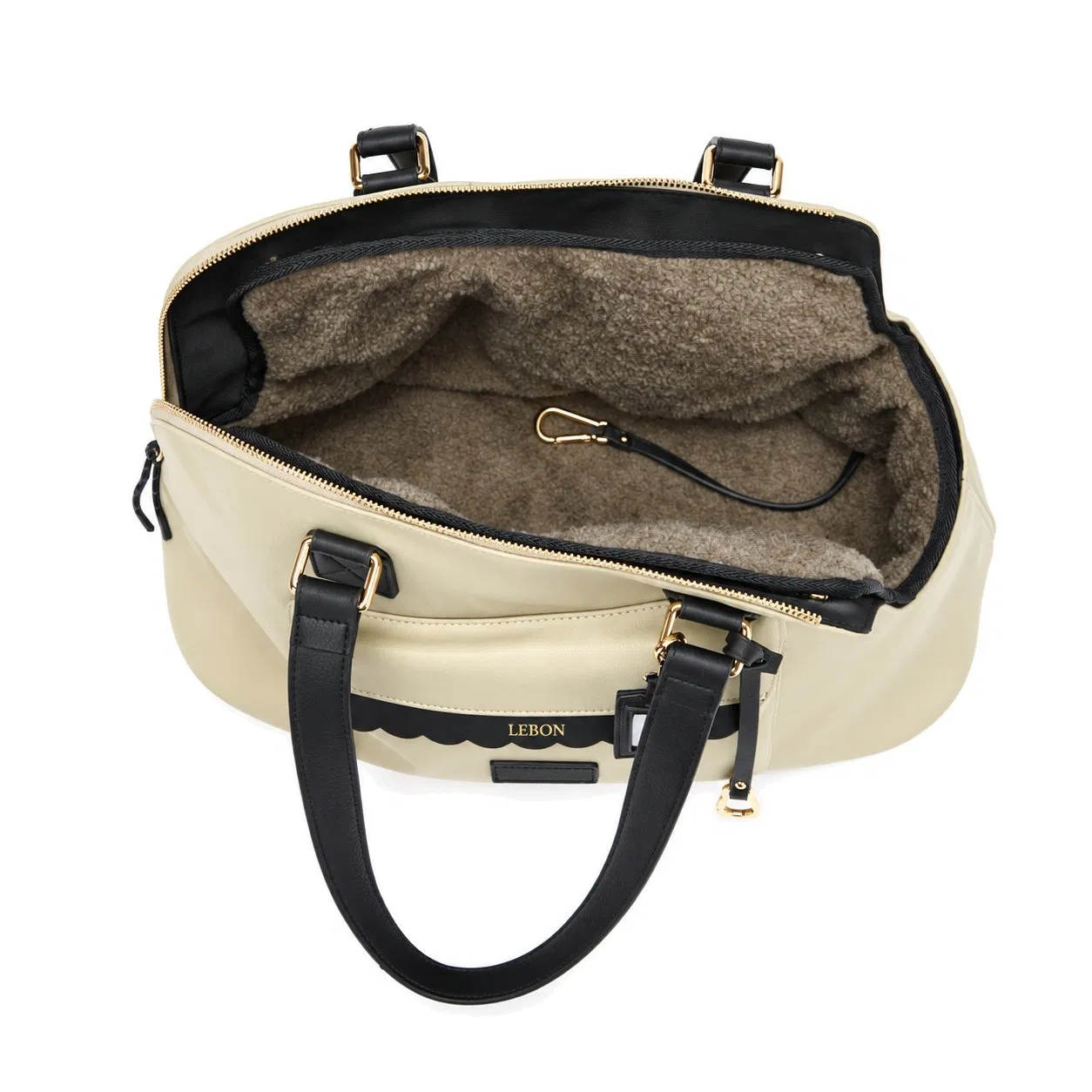 Custom Two in One Pet Carrier Tote with Adjustable Crossbody Strap and Removable Fleece Liner