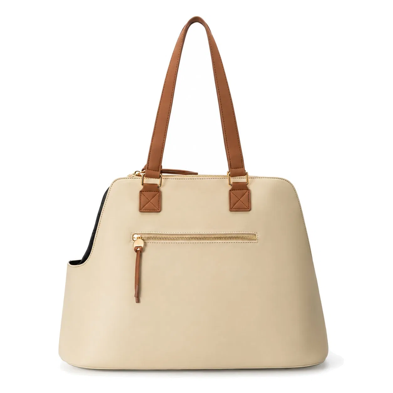 Custom Two in One Pet Carrier Tote with Adjustable Crossbody Strap and Removable Fleece Liner