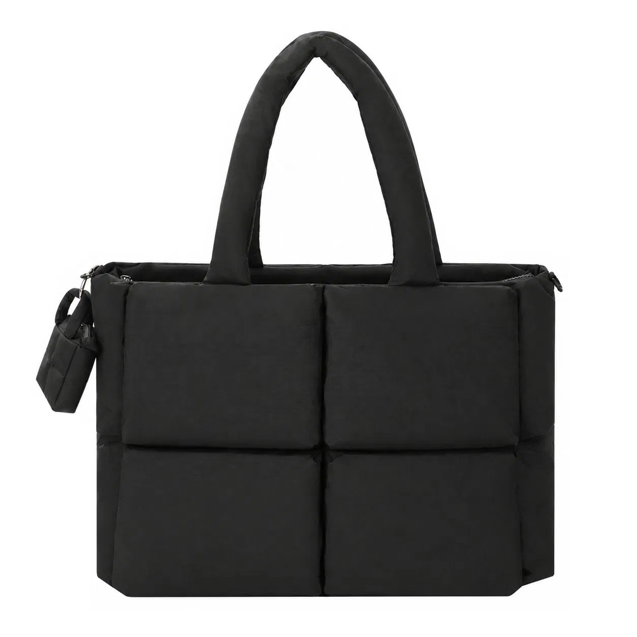 Custom Quilted Nylon Tote Bag with Polyester Lining for Women Daily Shopping