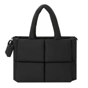 Custom Quilted Nylon Tote Bag with Polyester Lining for Women Daily Shopping