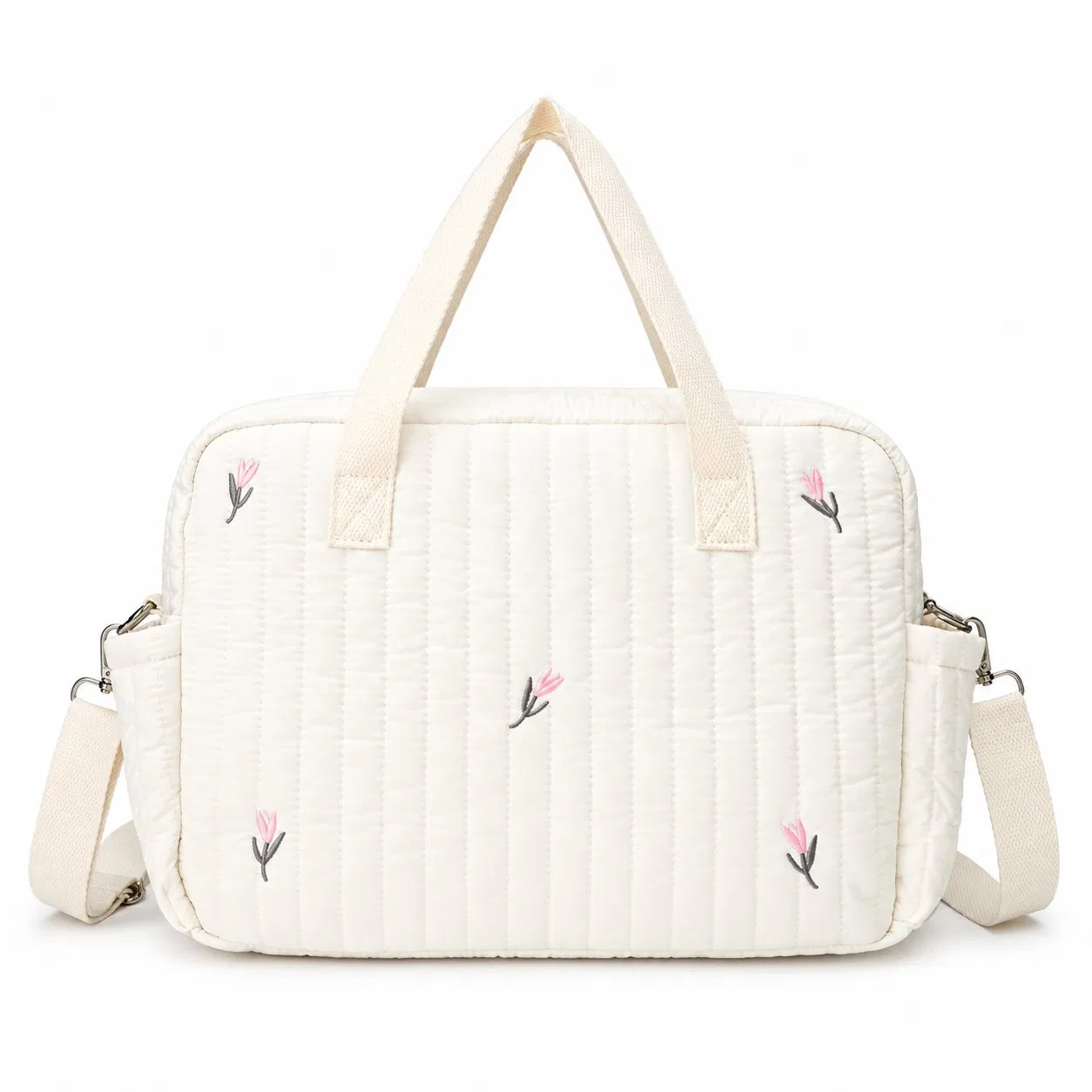 Custom Quilted Diaper Shoulder Bag and Baby Hospital Organizer for Travel and Daily Care