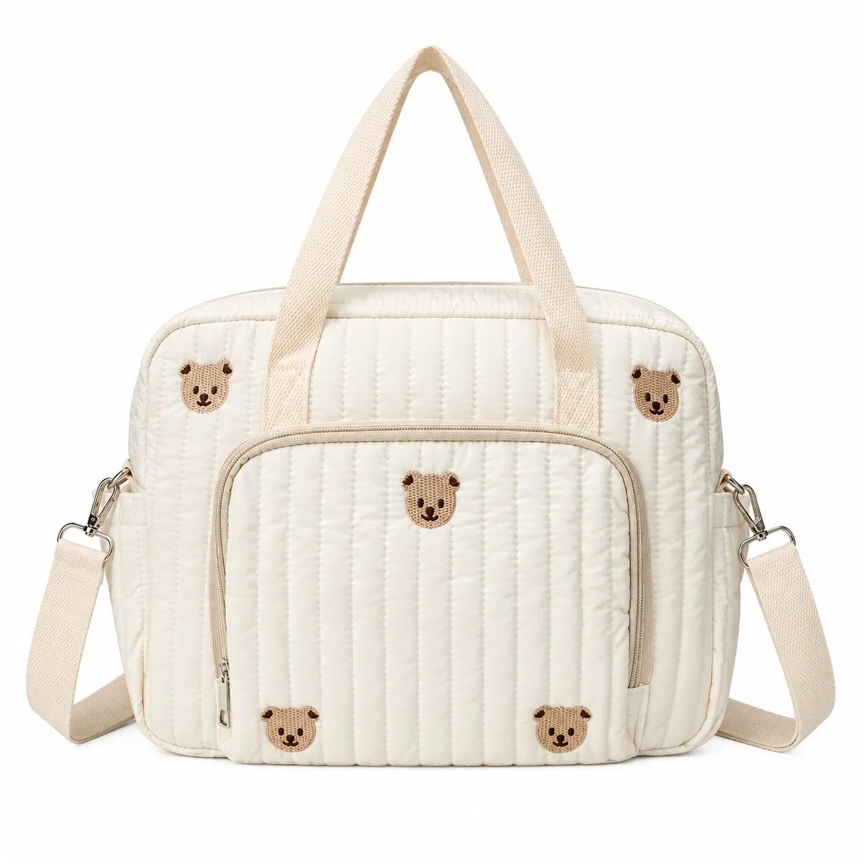 Custom Quilted Diaper Shoulder Bag and Baby Hospital Organizer for Travel and Daily Care