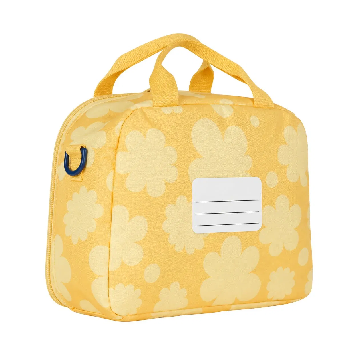 Custom Kids Insulated Canvas Lunch Tote with Name Tag Pocket and PEVA Lining for School Meals