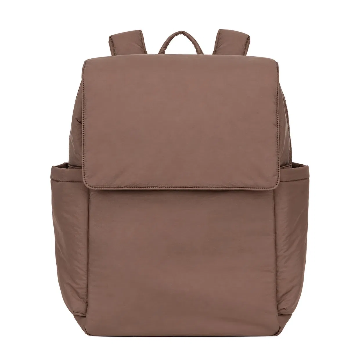 Custom Nylon Diaper Backpack with Insulated Bottle Pockets Laptop Sleeve and Magnetic Closure