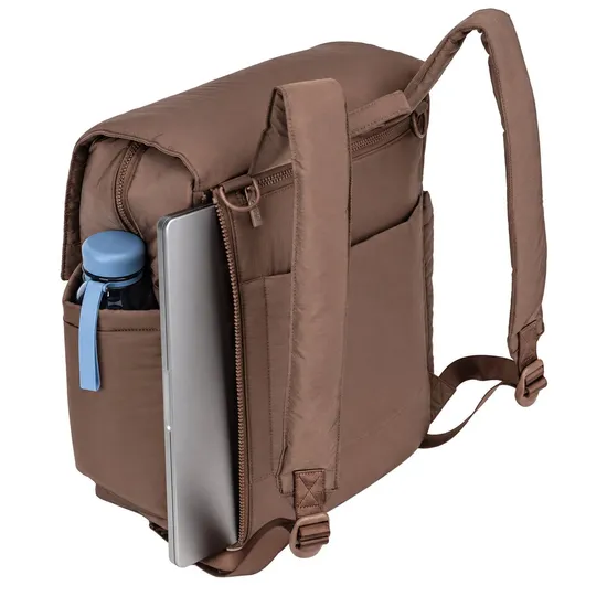 Custom Nylon Diaper Backpack with Insulated Bottle Pockets Laptop Sleeve and Magnetic Closure
