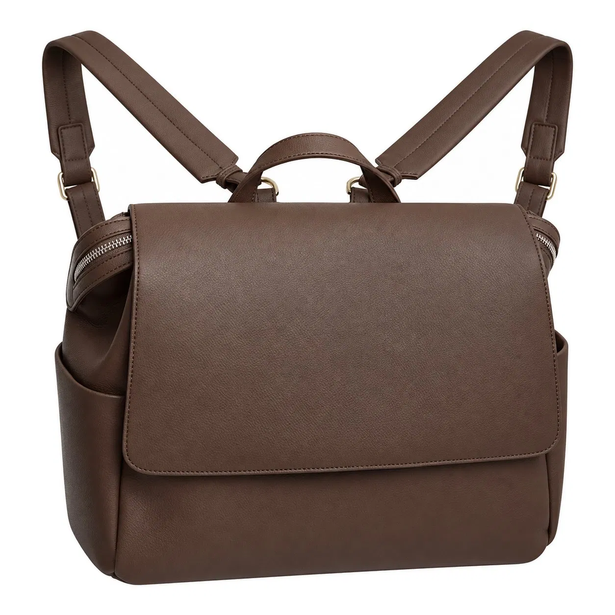 Custom Convertible Diaper Backpack with Insulated Bottle Pockets Laptop Sleeve and Stroller Straps