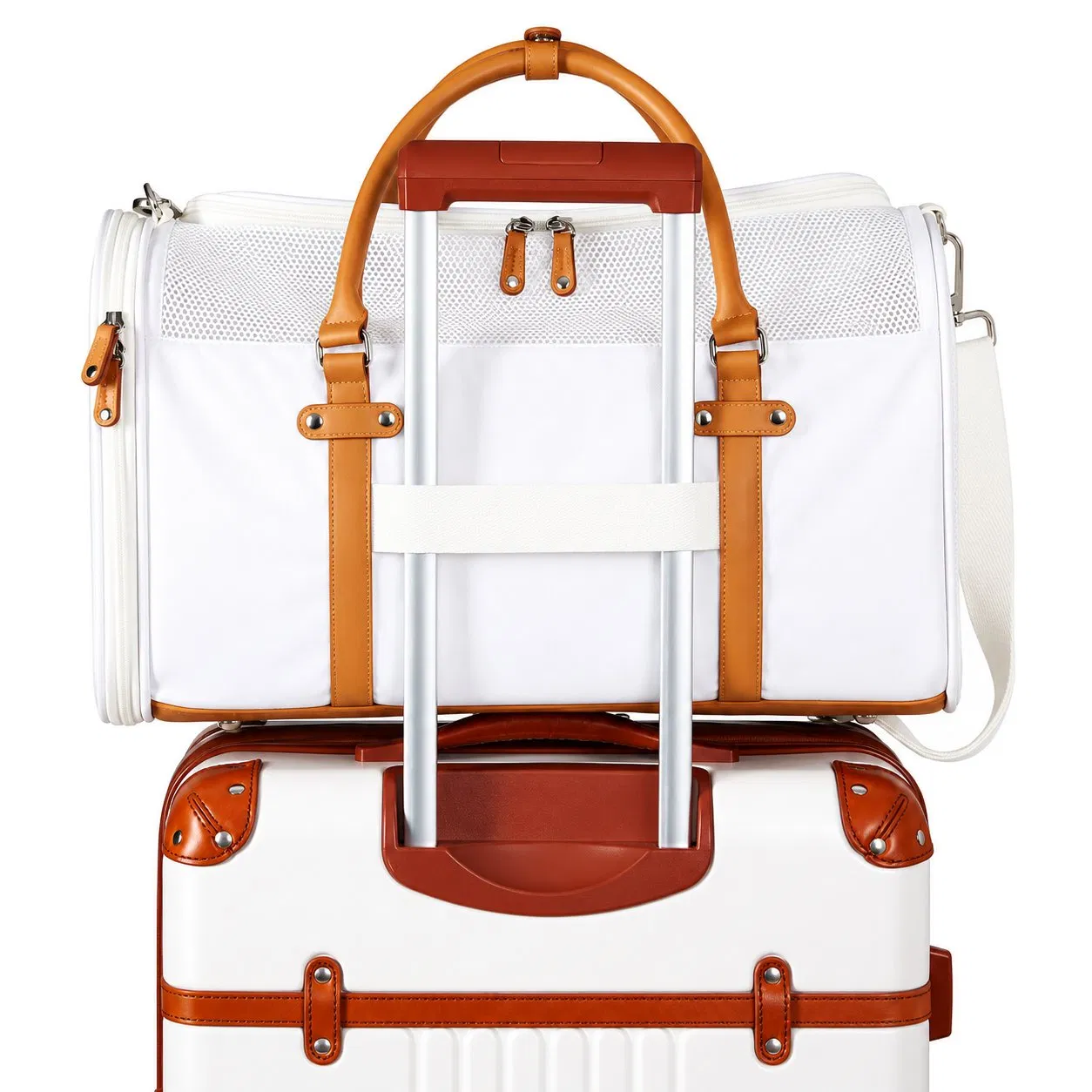 Custom Nylon Soft Sided Pet Travel Carrier Tote with Breathable Design for Cats Dogs and Puppies
