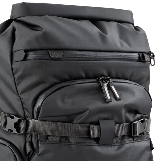 Custom Nylon Roll Top Photography Backpack with Camera Insert and Adjustable Torso Fit for Outdoor Gear