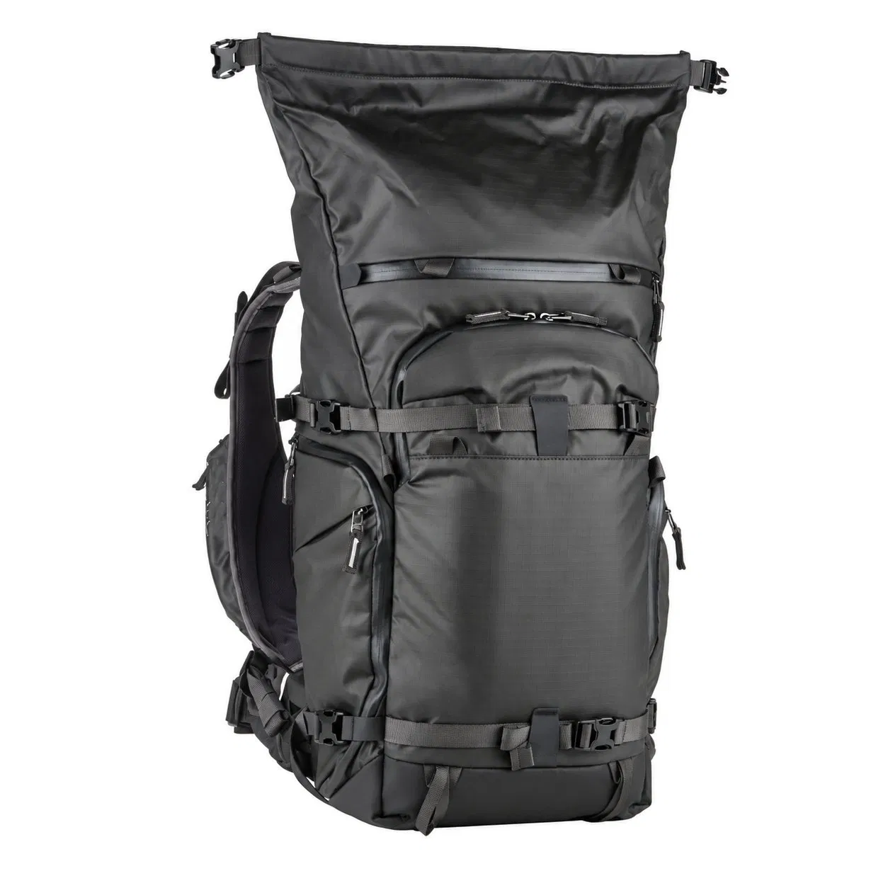 Custom Nylon Roll Top Photography Backpack with Camera Insert and Adjustable Torso Fit for Outdoor Gear