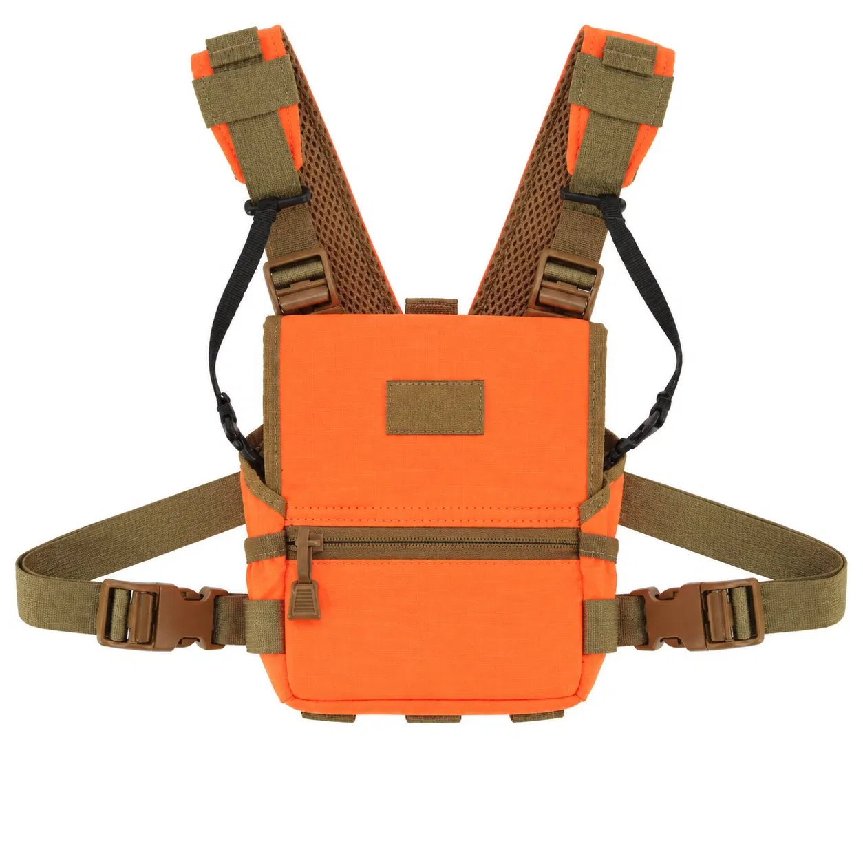 Custom Tactical Binocular Harness Chest Pack with Adjustable Straps and Side Pockets for Outdoor Use