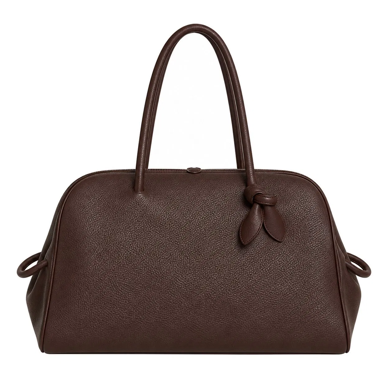 Custom PU Grain Travel Tote and Weekender Shoulder Handbag with Double Zipper for Women