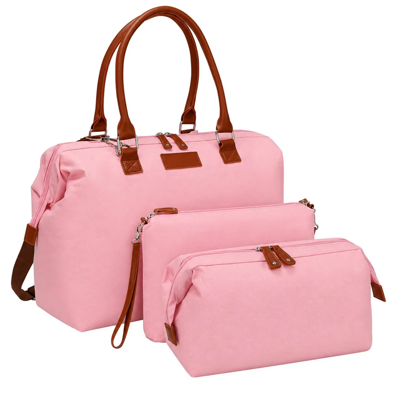Custom Polyester Diaper Travel Tote with Large Capacity and Zipper for Daily Baby Care