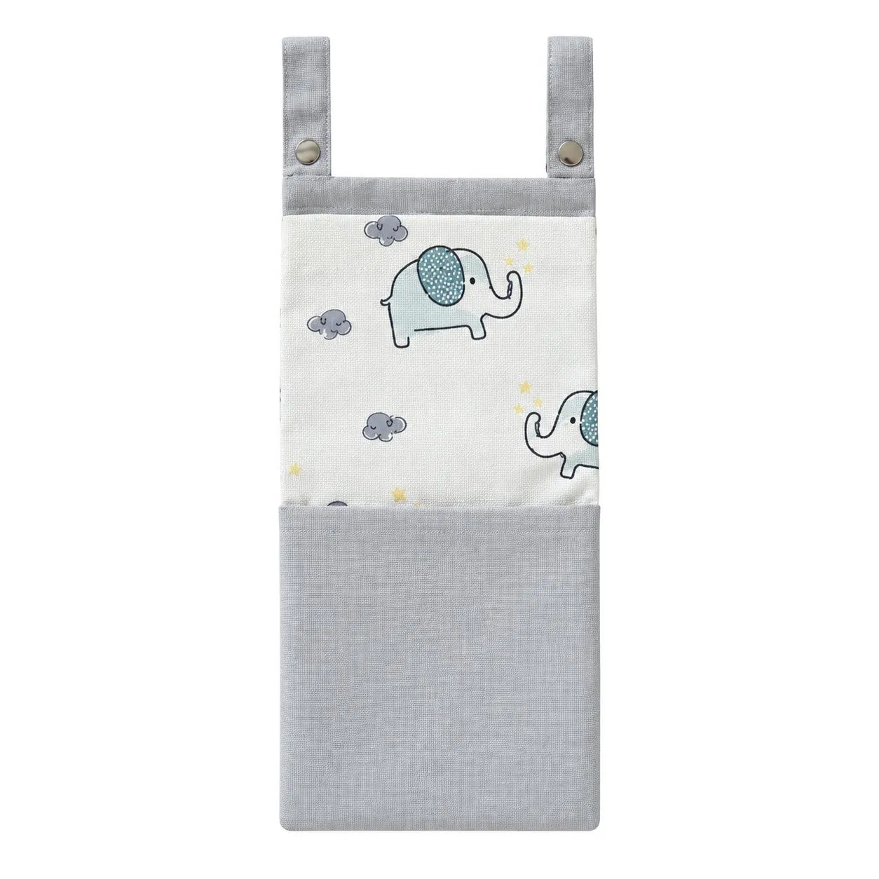 Custom Polyester Hanging Crib and Stroller Organizer with Pockets for Diapers Toys and Baby Essentials