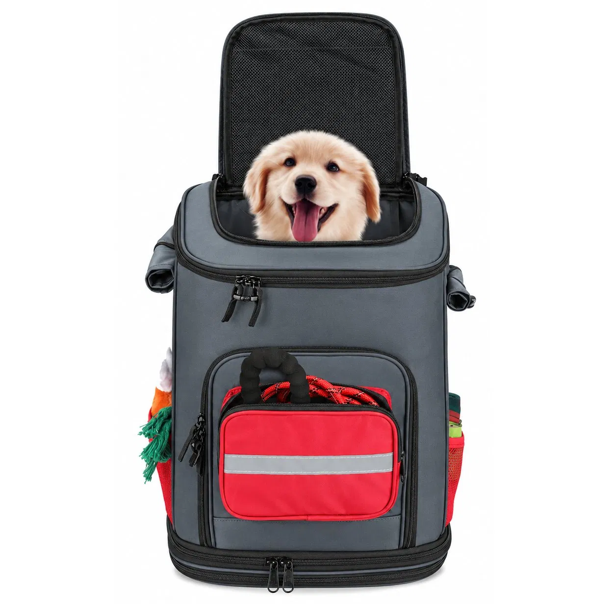 Custom Oxford Pet Carrier Backpack with Breathable Travel Design for Small and Medium Cats and Dogs