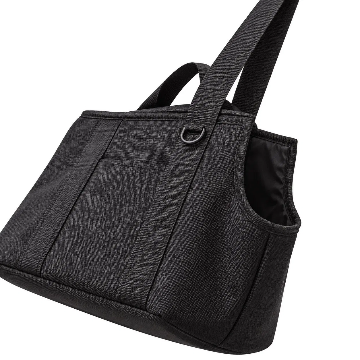 Custom Pet Travel Carrier Tote with Dual Length Straps Four Pockets and Removable Travel Mat for Small Pets