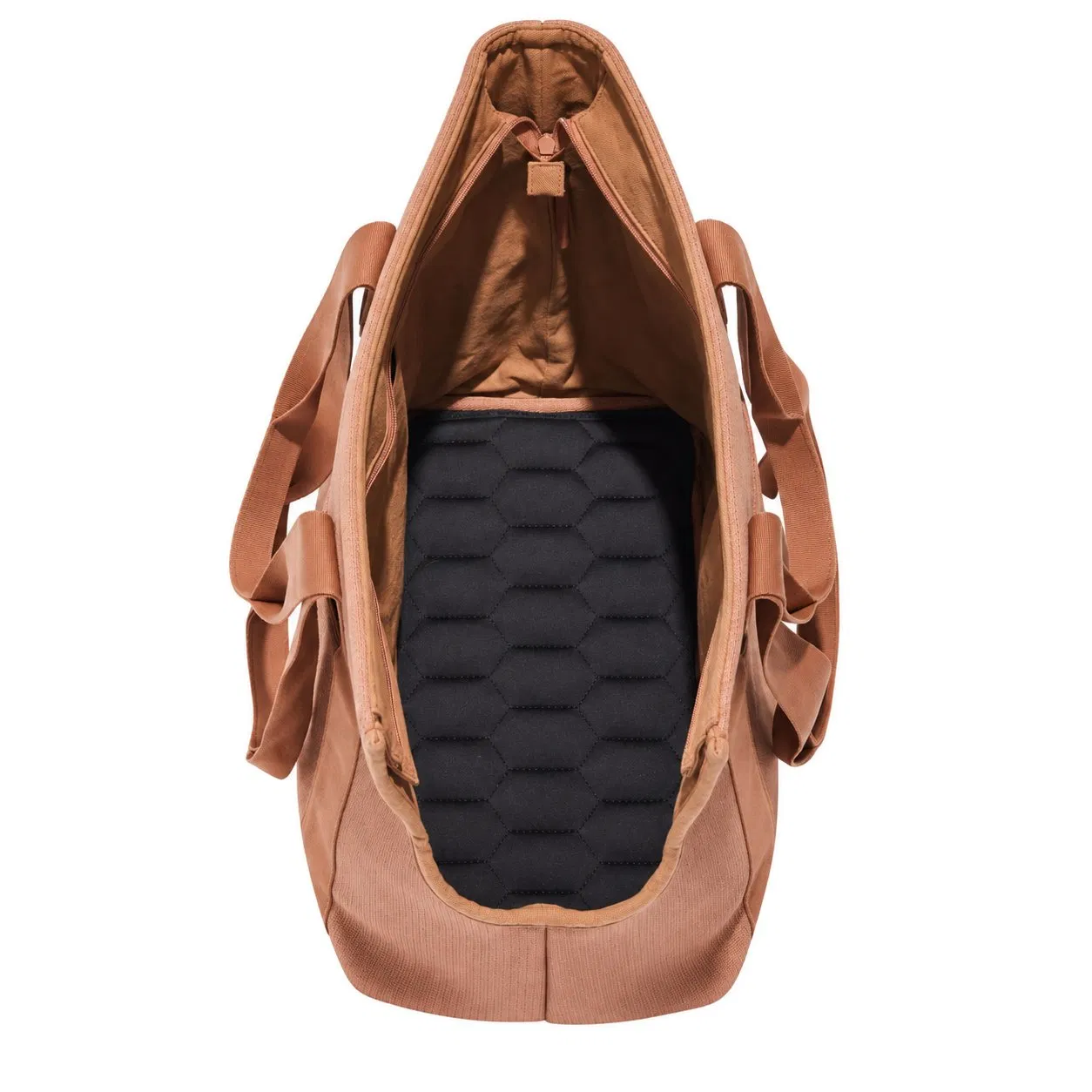 Custom Pet Travel Carrier Tote with Dual Length Straps Four Pockets and Removable Travel Mat for Small Pets
