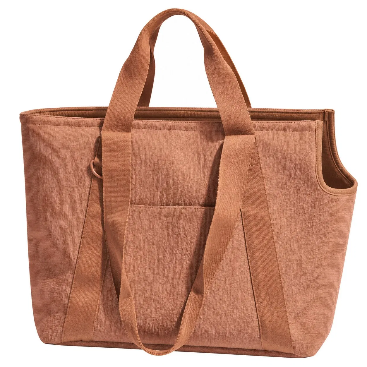 Custom Pet Travel Carrier Tote with Dual Length Straps Four Pockets and Removable Travel Mat for Small Pets