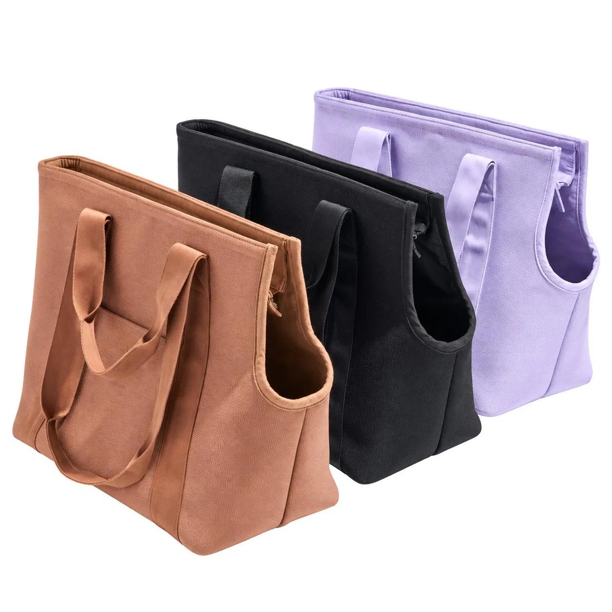 Custom Pet Travel Carrier Tote with Dual Length Straps Four Pockets and Removable Travel Mat for Small Pets