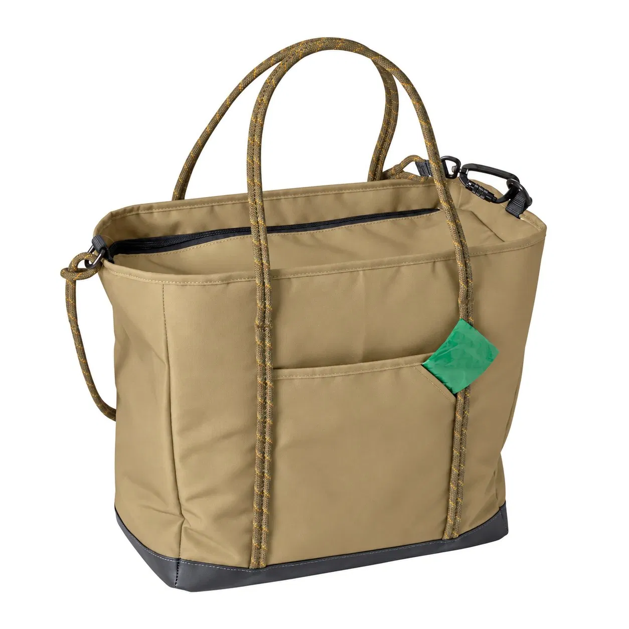Custom Polyester Dog Travel Tote with Food Storage Collapsible Bowls and Removable Dividers for Pet Supplies