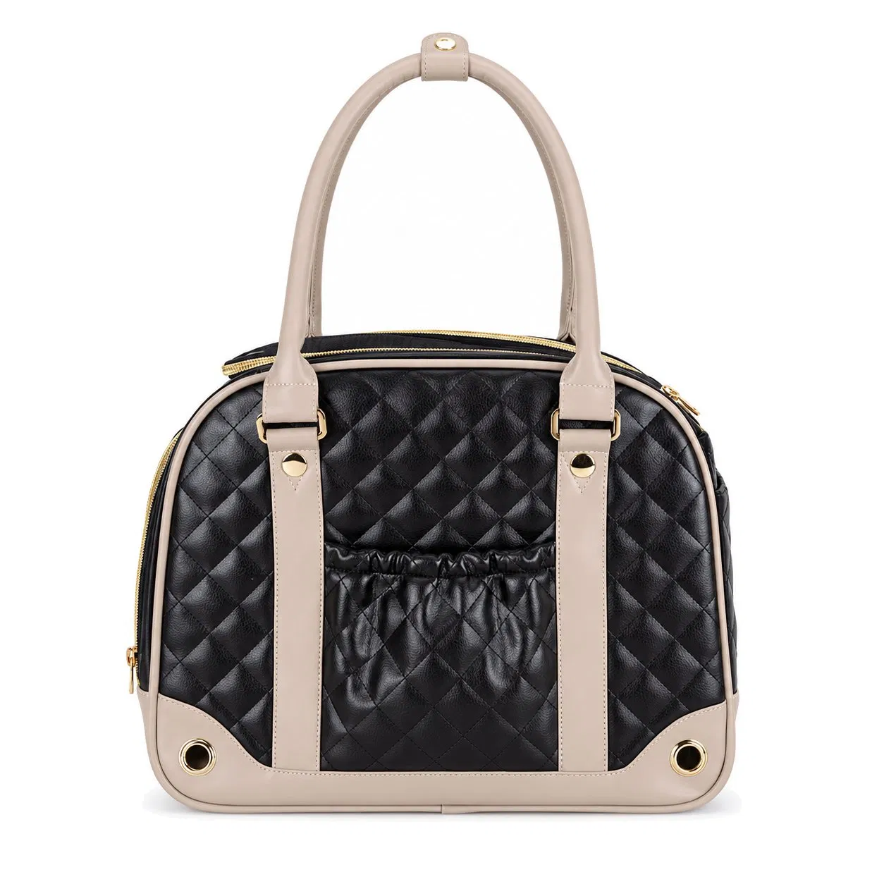 Custom Foldable Polyester Pet Carrier Handbag with Breathable Mesh Lining for Small Dogs and Cats