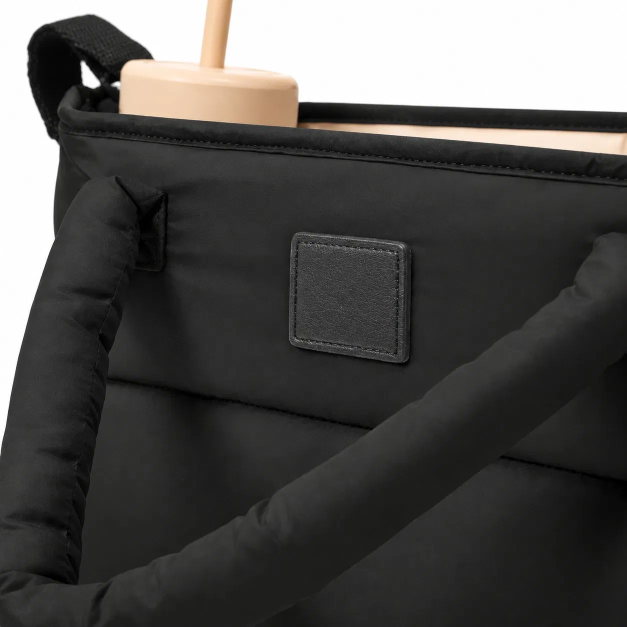 Custom Quilted Nylon Stroller Organizer with Multiple Compartments Adjustable Straps and Grab Handles