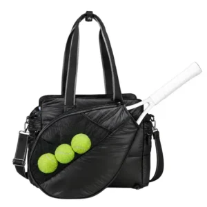 Custom Nylon Tennis and Pickleball Racket Tote with Detachable Sling and Adjustable Crossbody Strap