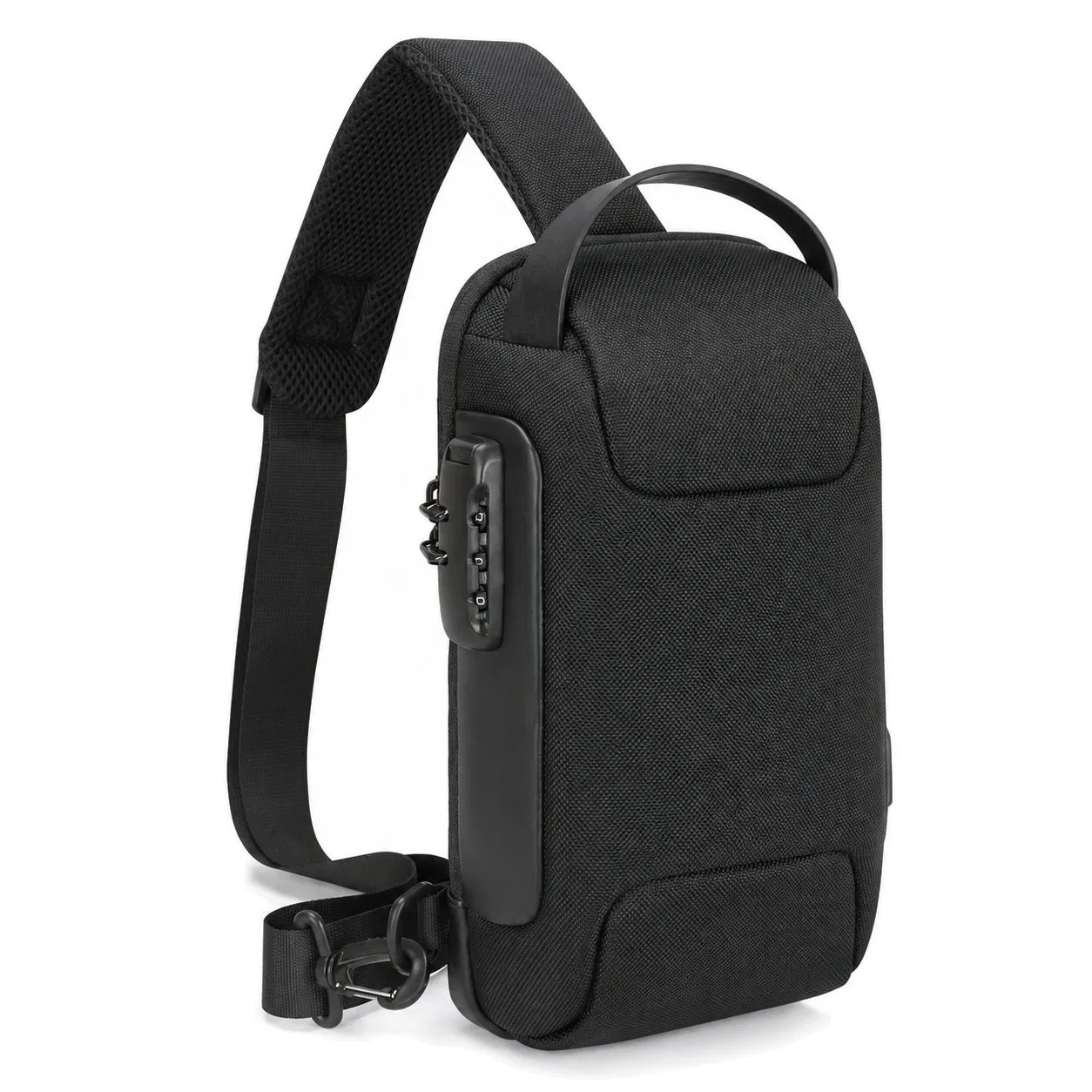 Custom Polyester Crossbody Sling Chest Bag with Zipper for Outdoor Travel and Daily Commuting