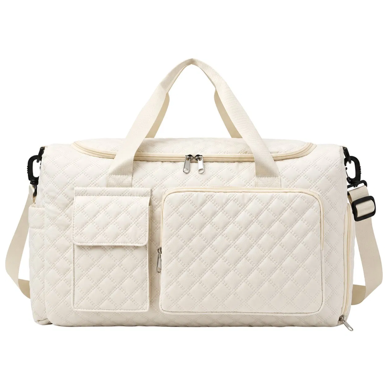 Custom Unisex Travel Duffel with Wet Pocket Zipper and Soft Handles for Gym and Weekend Trips