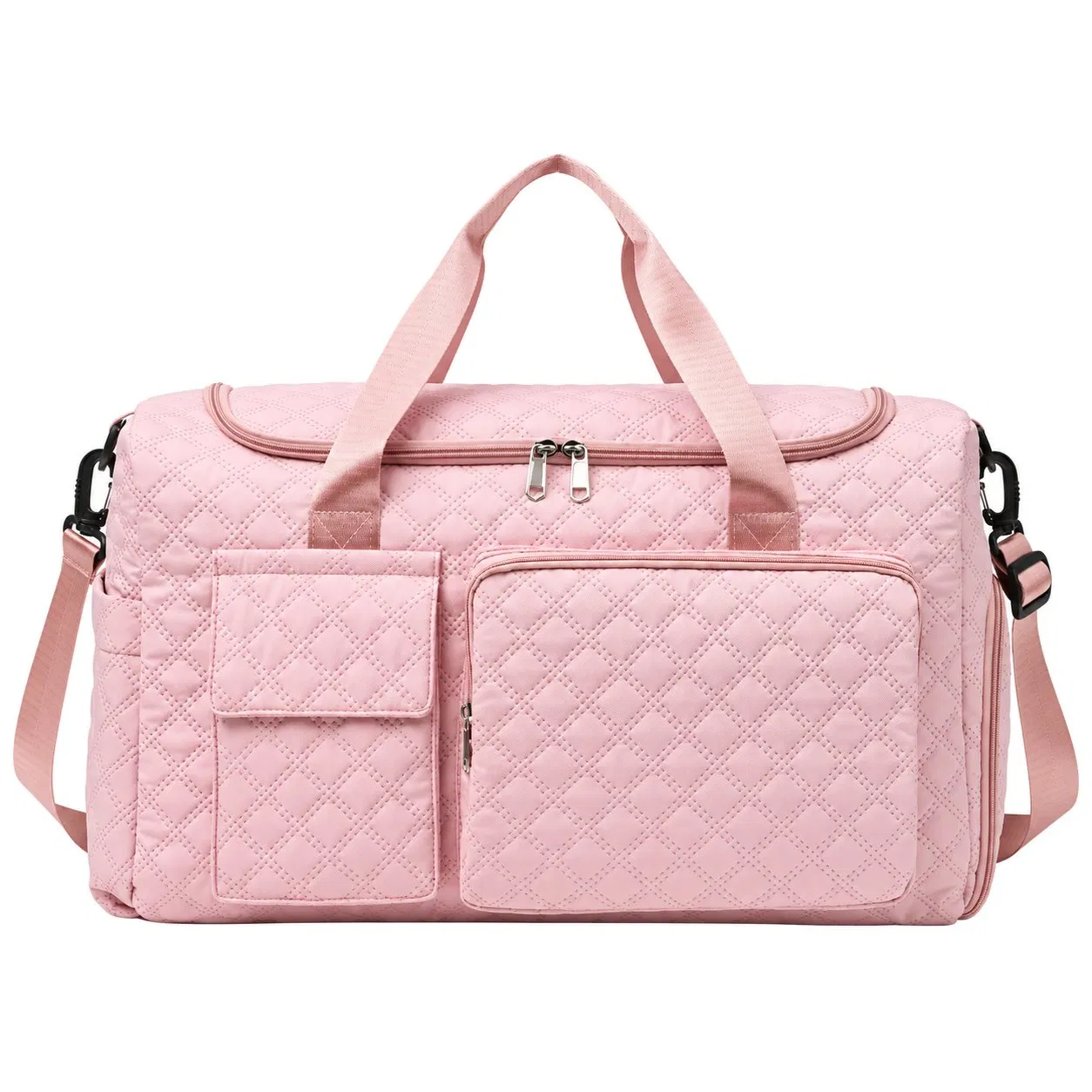 Custom Unisex Travel Duffel with Wet Pocket Zipper and Soft Handles for Gym and Weekend Trips