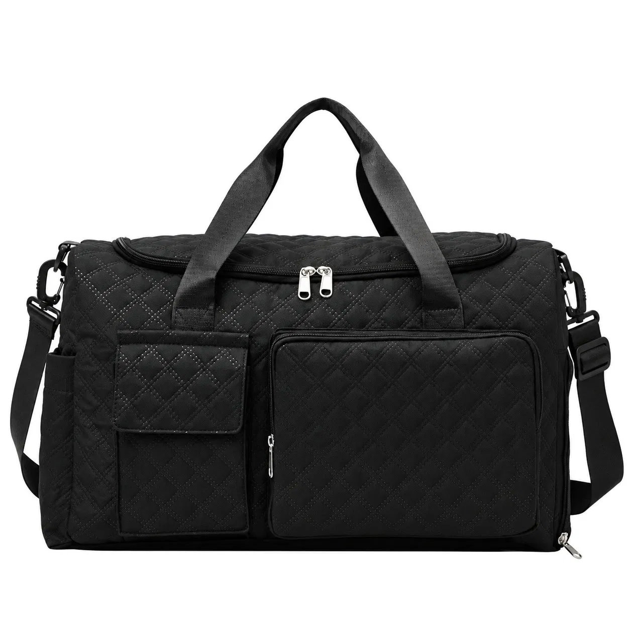 Custom Unisex Travel Duffel with Wet Pocket Zipper and Soft Handles for Gym and Weekend Trips
