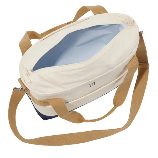 Custom Canvas Insulated Lunch Cooler with PEVA Lining Zipper and Adjustable Strap for Daily Picnic Use