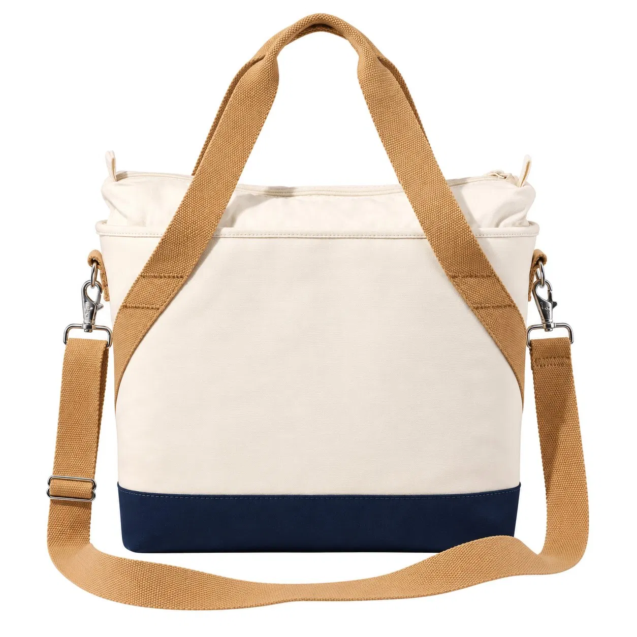 Custom Canvas Insulated Lunch Cooler with PEVA Lining Zipper and Adjustable Strap for Daily Picnic Use