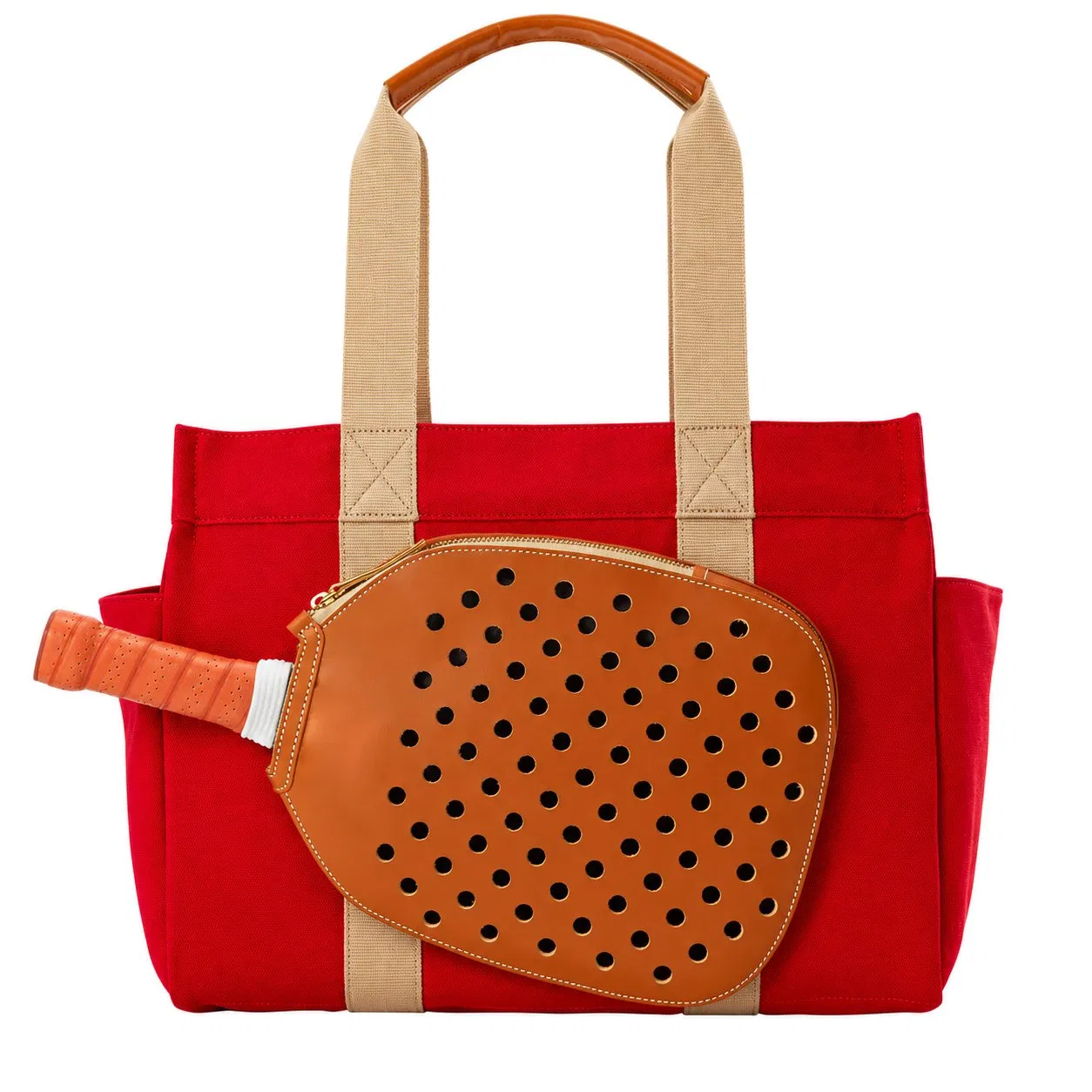 Custom Canvas Tennis Pickleball and Padel Racket Tote for Women with Large Capacity Sports Storage