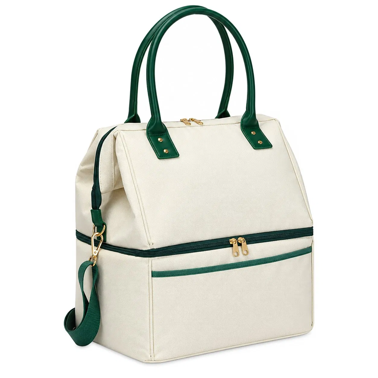 Custom 36L Insulated Cooler Tote with Zipper and Handles for Beach Picnics Food and Beverage Storage