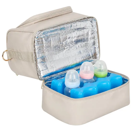 Custom Breast Pump Storage Backpack and Milk Cooler Bag with Zipper for Working Moms Outdoor Carry