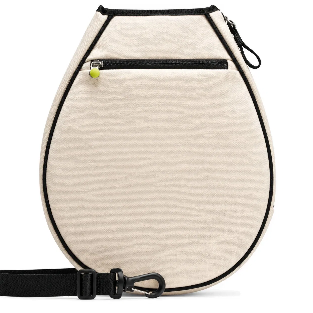 Custom Canvas Pickleball Tennis Racket Backpack for Women with Zipper for Sports Gym and Paddle Storage