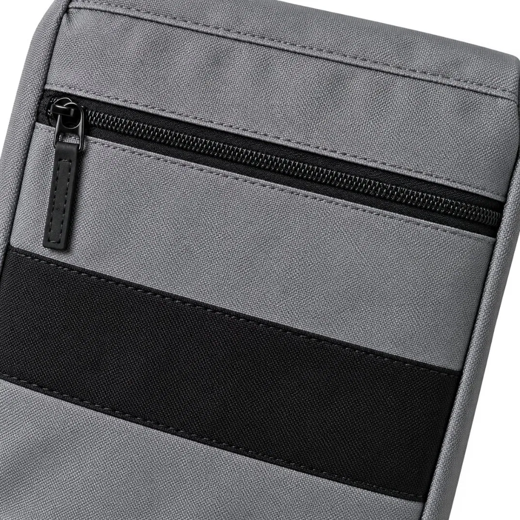 Custom Polyester Insulated Golf Beverage Cooler Bag with Zipper Pockets Bottle Holder and Carry Strap