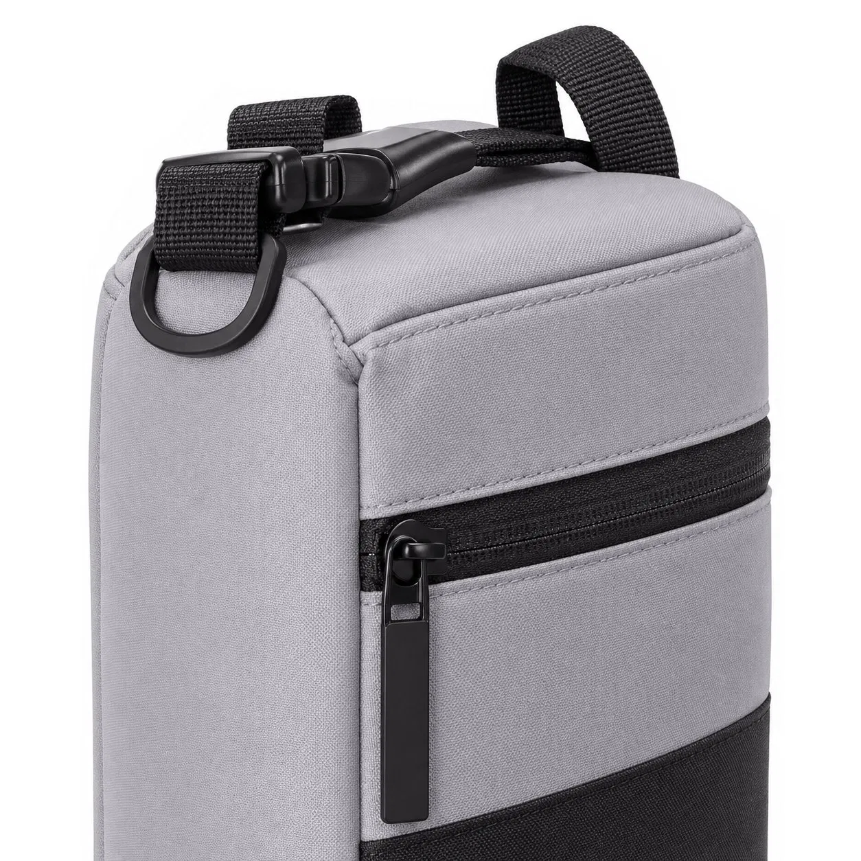 Custom Polyester Insulated Golf Beverage Cooler Bag with Zipper Pockets Bottle Holder and Carry Strap