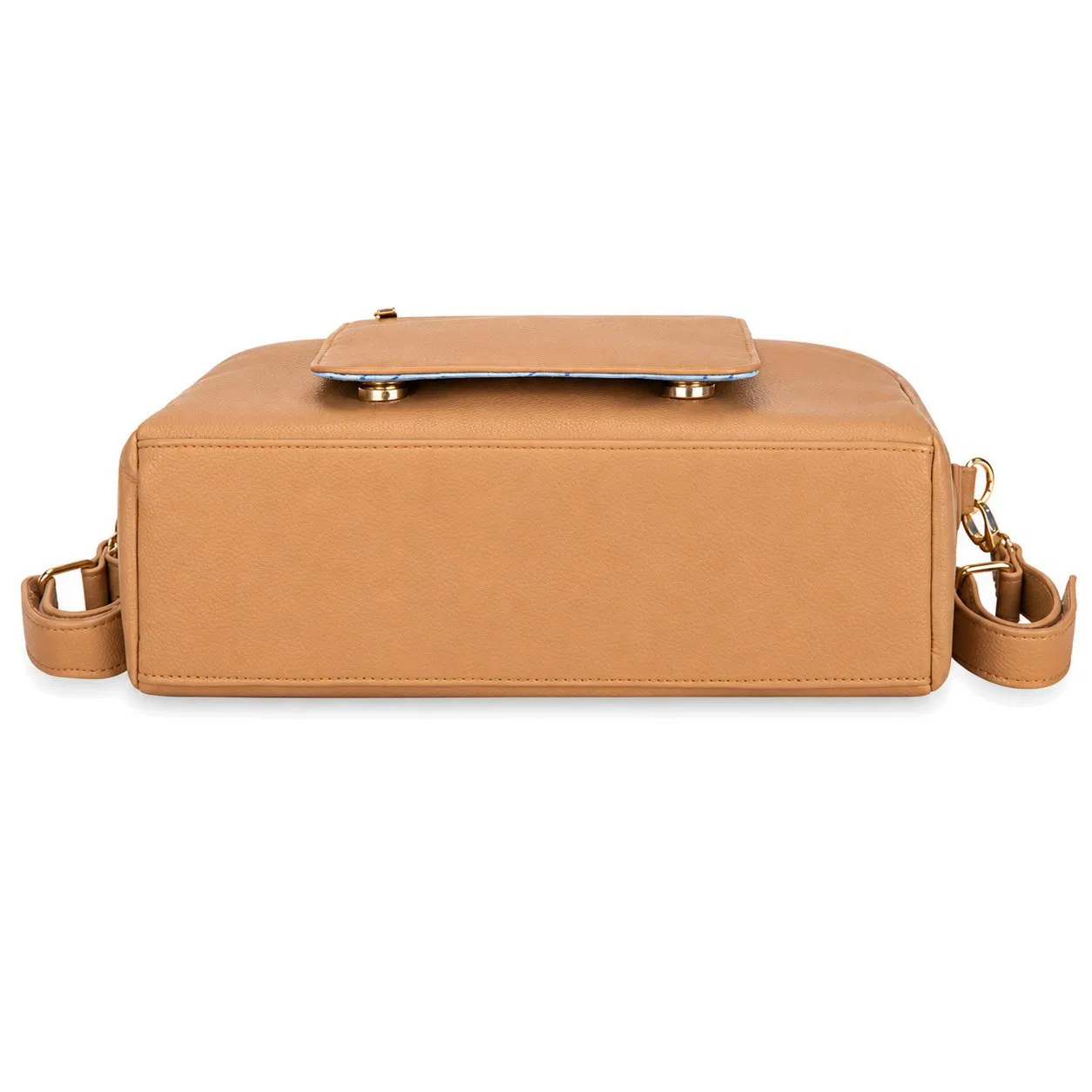 Custom PU Vegan Leather Stroller Organizer Caddy with Wet Wipe Dispenser Cup Holder and Detachable Shoulder Strap