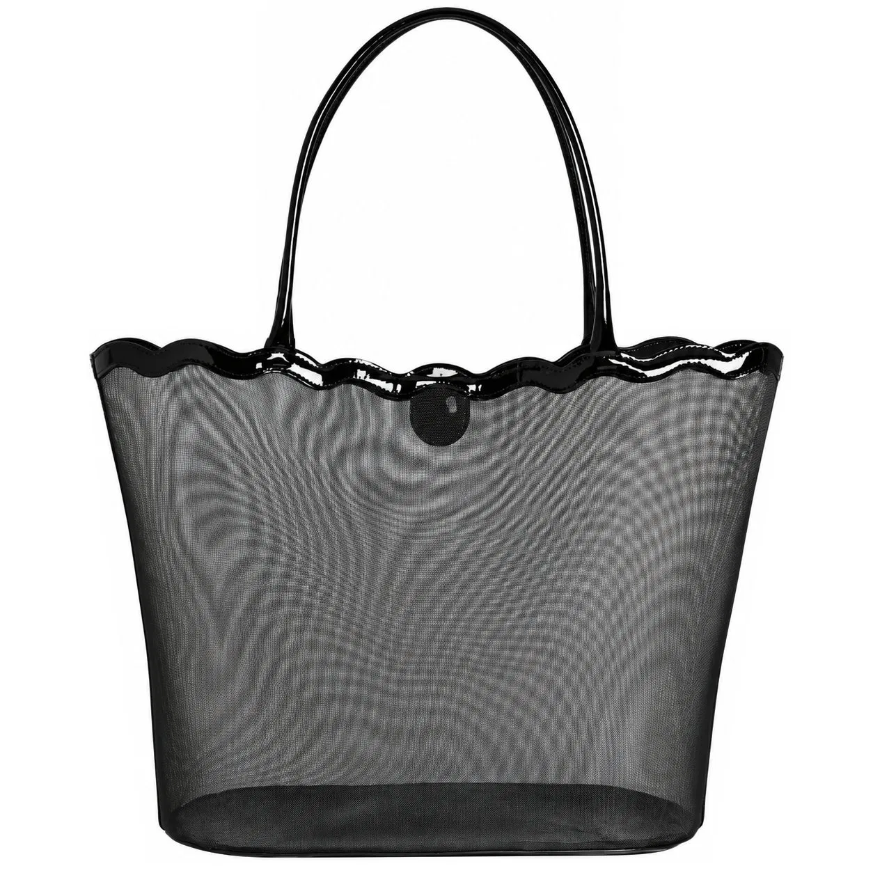 Custom Mesh Beach Tote Bag for Women with Open Top Shoulder Carry and Hollow out Design for Pool Travel and Shopping