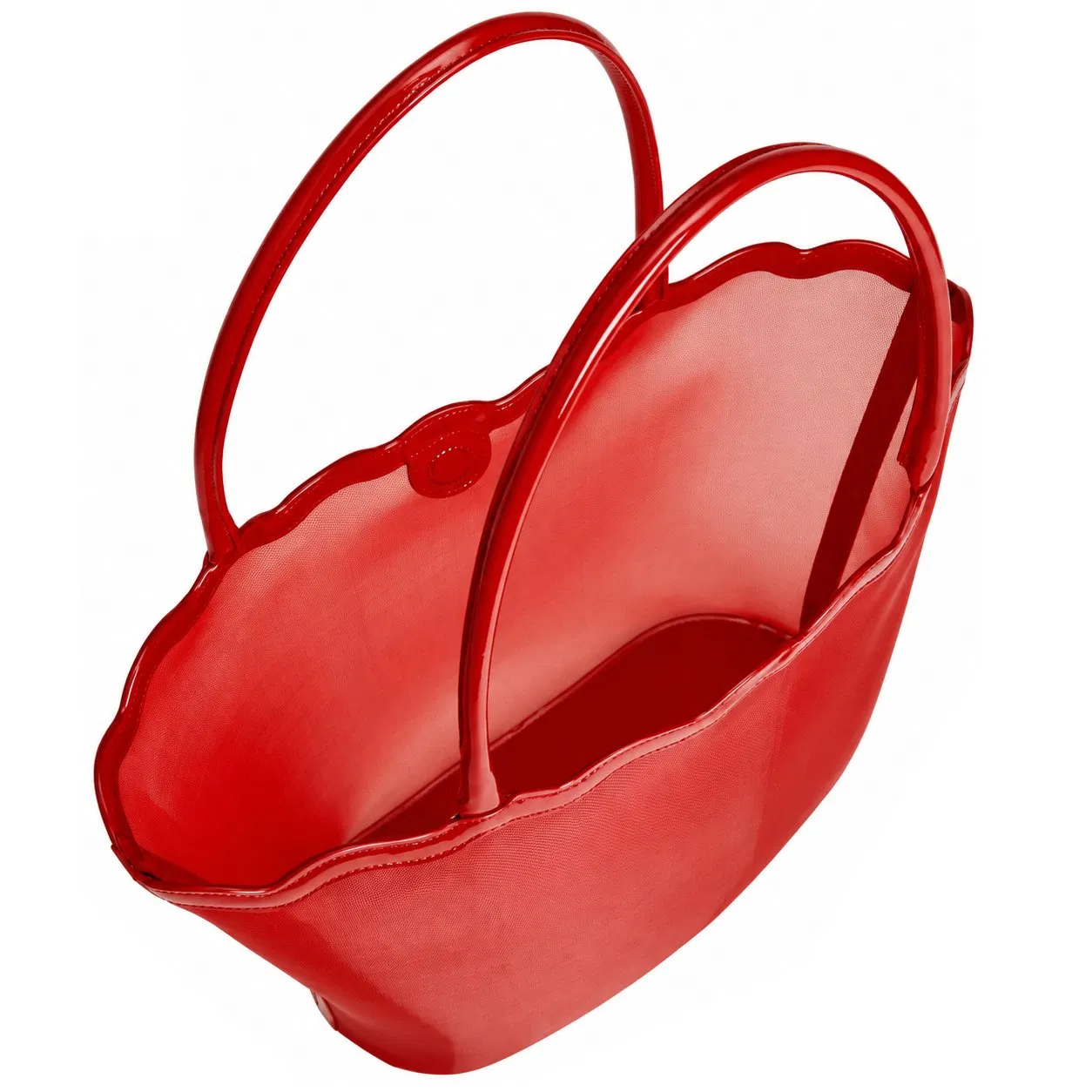 Custom Mesh Beach Tote Bag for Women with Open Top Shoulder Carry and Hollow out Design for Pool Travel and Shopping