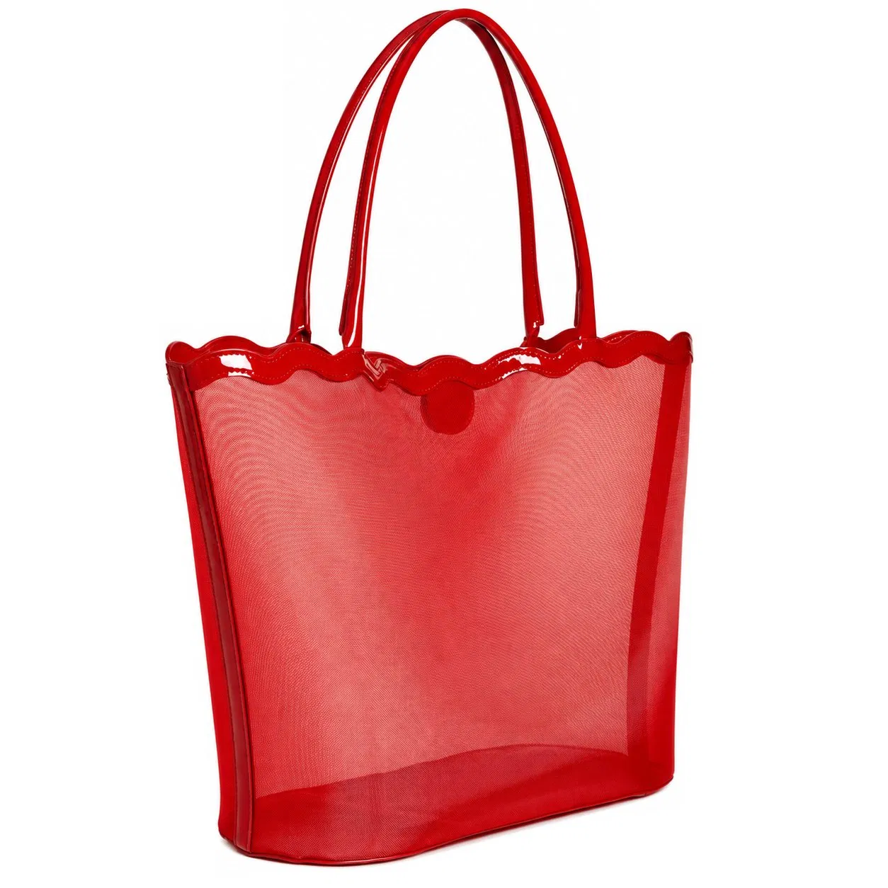 Custom Mesh Beach Tote Bag for Women with Open Top Shoulder Carry and Hollow out Design for Pool Travel and Shopping