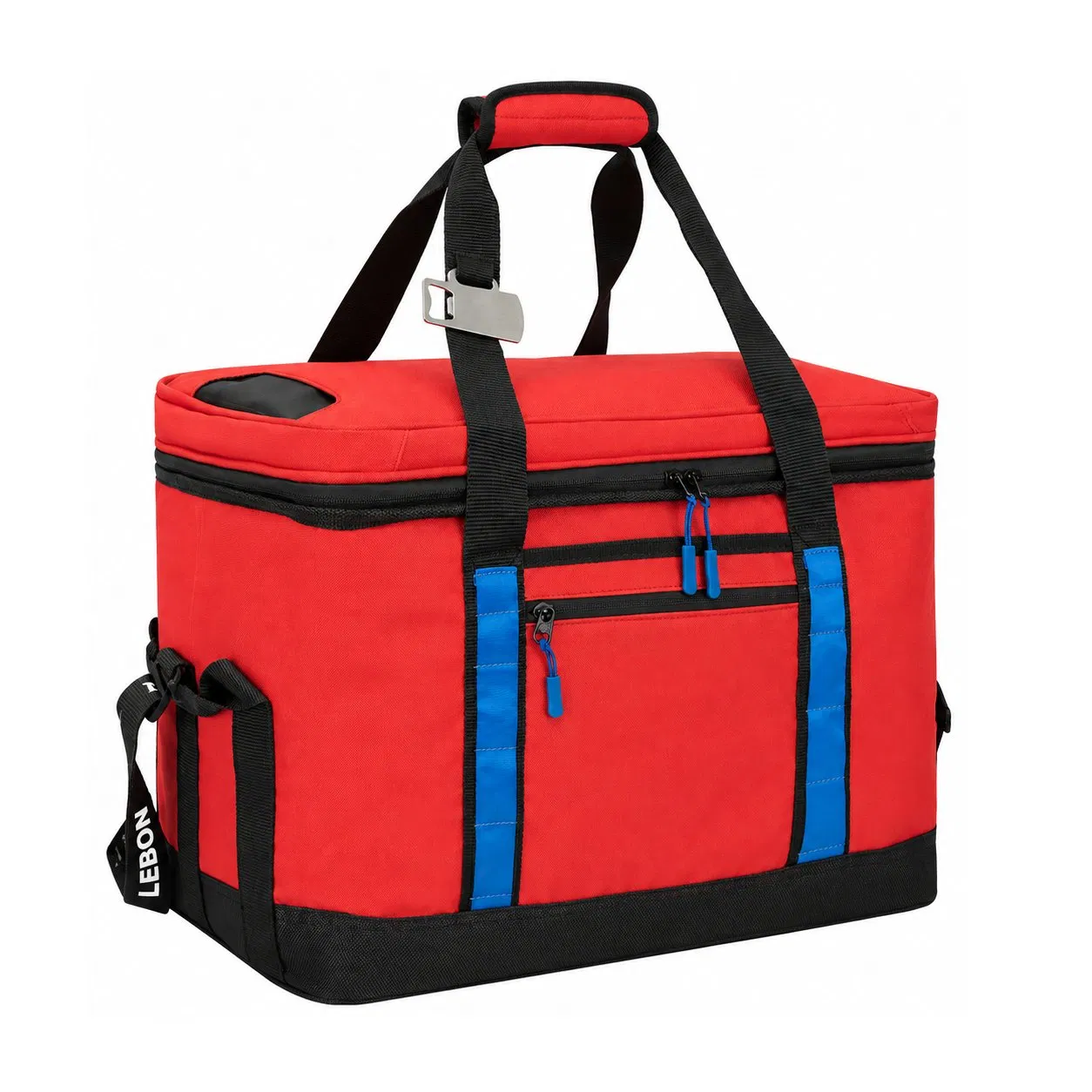Custom 30L Polyester Insulated Food Delivery Tote Bag with Zipper for Hot Cold Meals and Grocery Storage