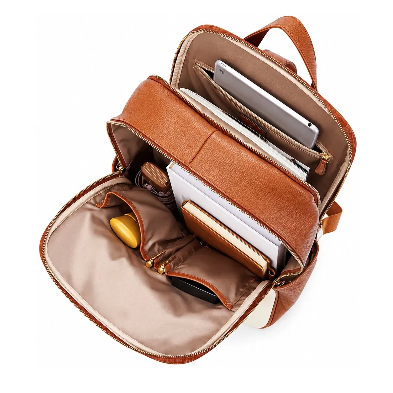 Custom Laptop Backpack with Zipper and Hasp Closure Interior Slot Pocket and Soft Handle for Travel and Office