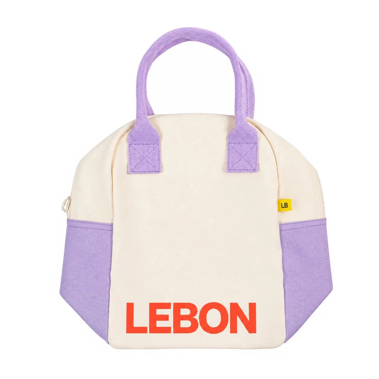 Custom Cotton Canvas Lunch Cooler Tote Bag with Zipper Closure and PEVA Lining for Daily Meals and Picnics