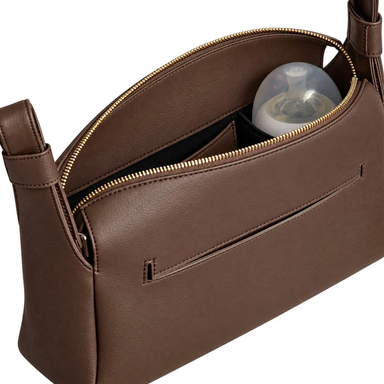 Custom PU Stroller Organizer Diaper Bag with Wipes Holder Phone Pocket and Convertible Carrying Design