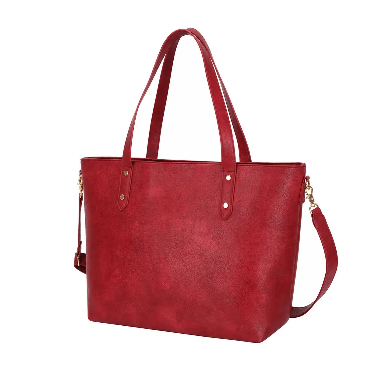 Custom Women PU Shoulder Tote Bag with Zipper Closure Laptop Pockets and Polyester Lining for Daily Use