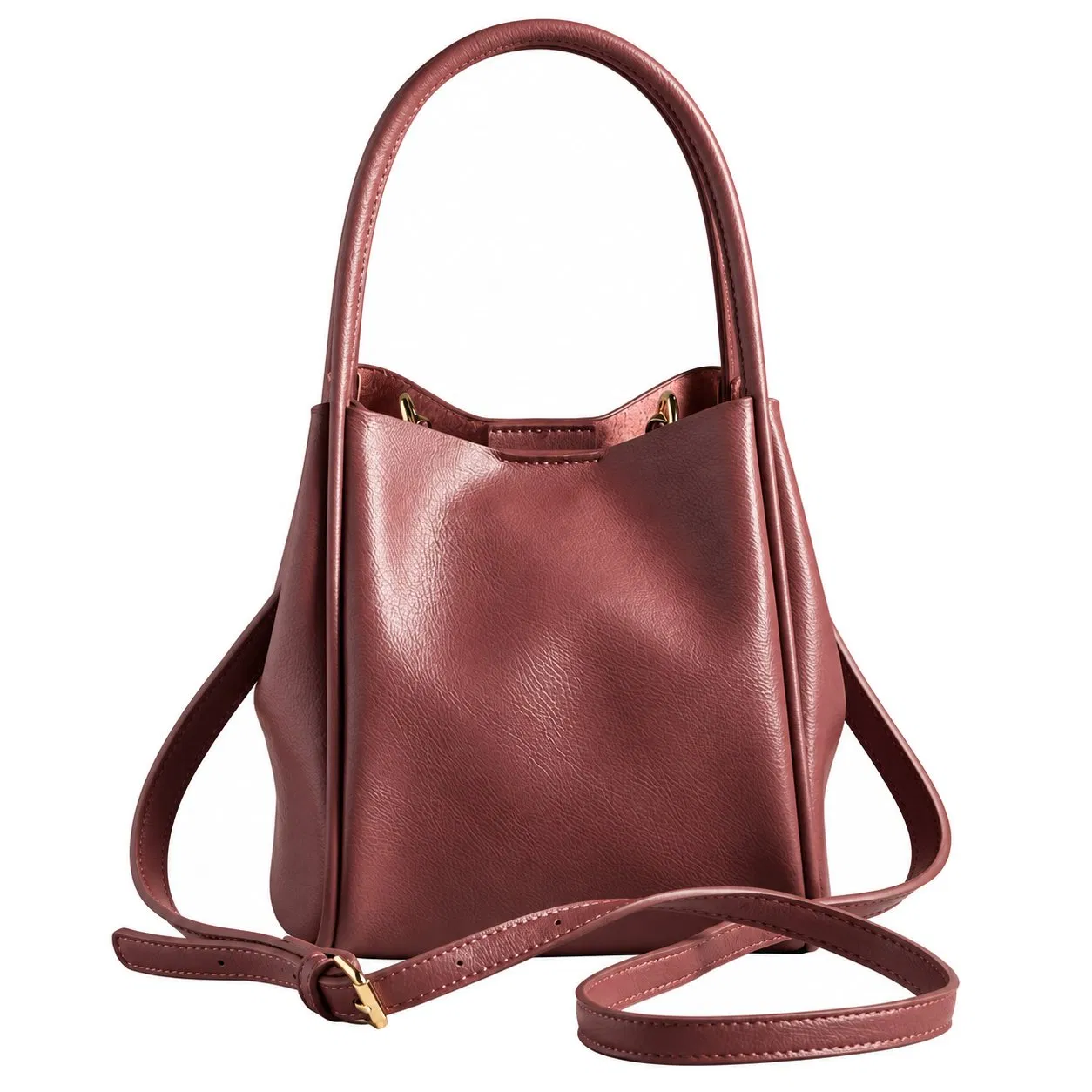 Custom Women PU Tote Handbag with Removable Inner Pouch Adjustable Shoulder Strap and PVC Lining for Daily Use