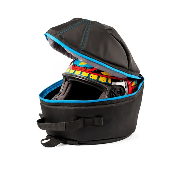 Custom Polyester Motorcycle Helmet Storage Bag with Zipper Closure and Backpack Straps for Outdoor Travel